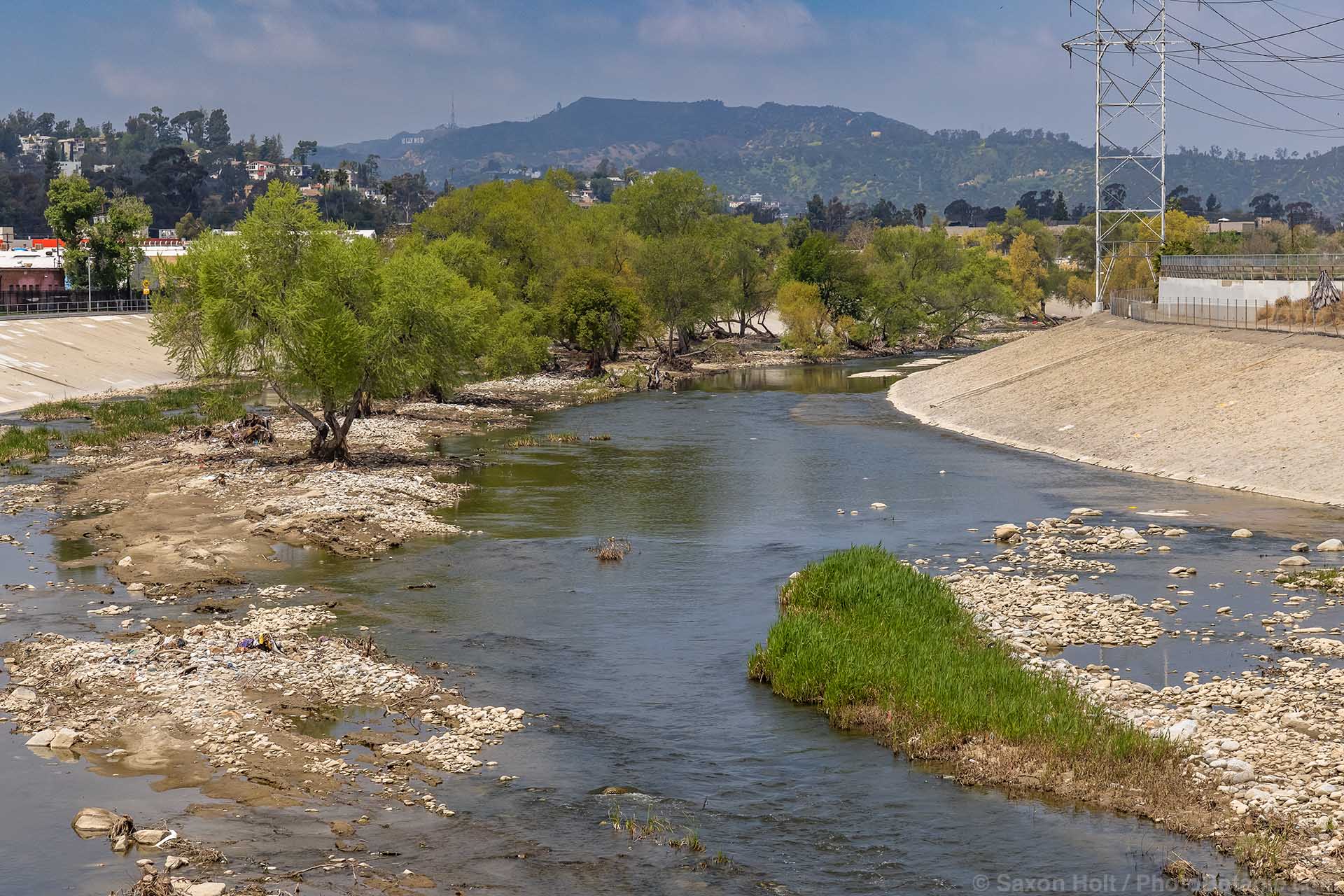 Los Angeles River, flowing in April 2023